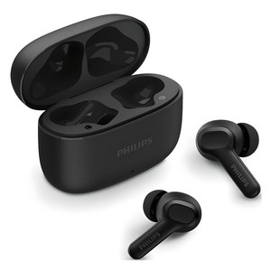 필립스 무선 ENC노이즈캔슬링 블루투스 이어폰, TAT1109, 블랙, 24시간, 방수가능