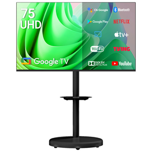 무빙큐빅스 스마트 4K UHD 75인치 삼탠바이미 블랙에디션 스탠딩 이동식 TV 삼텐바이미 중소바이미, 고객직접설치, 스탠드형, 무빙큐빅스 4K UHD 75인치 삼탠바이미 블랙에디션, 190cm/75인치