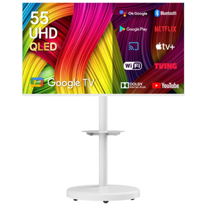 무빙큐빅스 스마트 55인치 4K UHD QLED 삼탠바이미 화이트에디션 SET 이동식 tv 거치대 삼텐바이미 스탠바이미 중소바이미, GTNB551UHD, 방문설치, 스탠드형, 139cm(55인치)