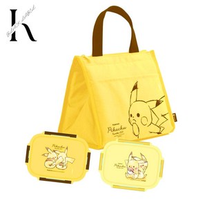 포켓몬스터 카고 스텐도시락 2단 캔버스 보온보냉가방세트 피크닉 학교소풍