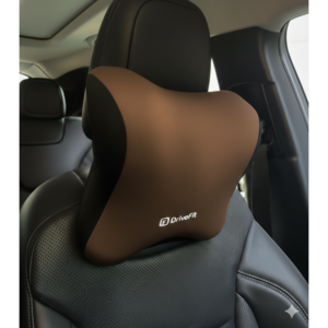 드라이브핏 차량용 목쿠션 고밀도 메모리폼, 2개, 브라운