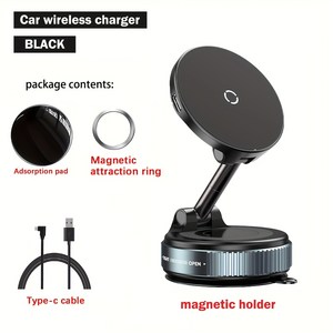 15W 차량용 무선충전 거치대 고속충전 자동센서 360도 회전 송풍구 대시보드 겸용