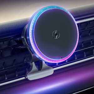 데라스코 차량용 맥세이프 엠비언트 발열공 탑재 초고속 무선충전 거치대