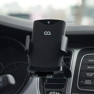 오아 와이더 F2 차량용 핸드폰 고속 무선충전 거치대, 블랙, OA-CG034