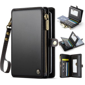 [RFID 차단] 대용량 여권 지갑, 11개 카드슬롯 + 여권/현금 수납, 분리형 손목 스트랩 포함