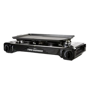 맥스 투버너 휴대용 캠핑 2구 고화력 가스 버너 불판 포함 부르스타