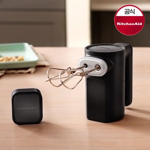 키친에이드 GO 코드리스 무선 핸드믹서 믹서기 거품기 블렌더 + 배터리증정 (5KHMR700ABM) [온라인공식판매점 1년 무상 A/S], 핸드믹서 본품 + 배터리