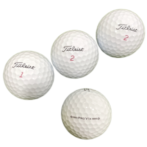 타이틀리스트 PRO V1X 4피스 로스트볼 특A+급, 화이트, 1개입, 20개