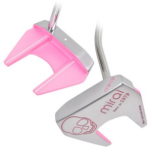 미라이골프 더블밴드 말렛형 퍼터 스틸 핑크 33인치, 3도