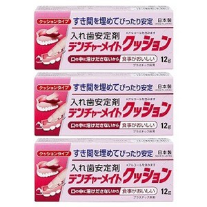 일본 덴처메이트 틀니 의치 접착제 안정제 12g 3개 세트