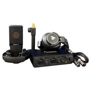 마오노 2채널 스튜디오 녹음용 홈레코딩 올인원 패키지 세트, 블랙, 인터페이스(PS22), 마이크로폰(PM500), 헤드폰(MH700)