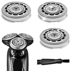 LINJIN 필립스 S9000 SH90 호환 면도날 헤드 - S8950 S9711 SW9700 S8000 SW6710 교체용, 실버, 1개