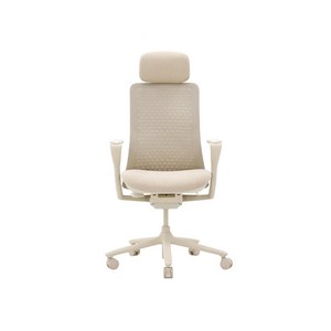 롤리폴리 휘트 베이지 허리편한 사무용 컴퓨터 게이밍 회의용 책상 의자, 휘트 베이지
