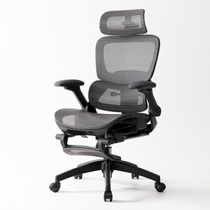 HOMEY NEST 컴퓨터의자 비즈니즈석 8D 팔걸이 방석조절 풀메쉬 발받침 사무용 사무실 게이밍 학생 책상의자 HN-X563, 블랙