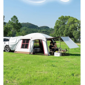 차박 텐트 도킹쉘터 타프세트 방수 자외선차단 그늘막 캠핑 3-4인용, 아이보리