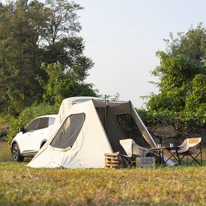 다잡 쉘터형 차박텐트 도킹 카크닉 차량용 스텔스 꼬리 카쉘터 차크닉, 크림베이지