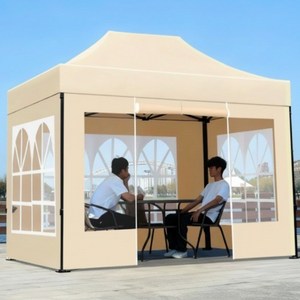 쉘트론 고강도 야외 방풍 텐트 방수 그늘막 천막 대기 현장 부스, 카키