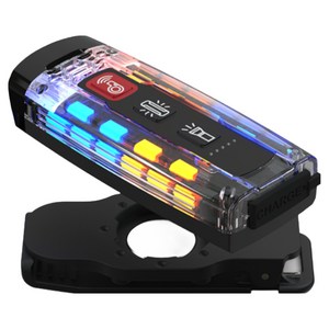 로고 각인 자전거후미등 오토바이 LED 랜턴 전자호루라기 휘슬 호신용 경보기 자체제작, 1개, 적색_청색