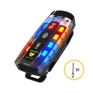 나이트가디언W04 전자호루라기 호각 휘슬 호신용 경보기 LED 랜턴 안전등 경찰, 1개, 적색_청색