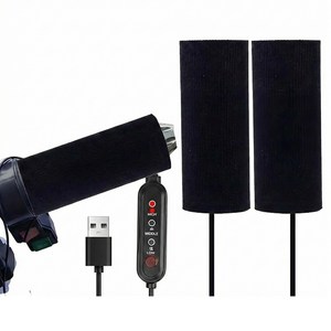 어바웃모토 탈부착 USB 핸들열선 패드 오토바이 열선그립 3단계 온도조절 유모차 휠체어 킥보드