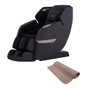 휴테크 올포유 무중력 안마의자 방문설치, 모던블랙+클래식골드(안마의자) + 랜덤발송(사각러그), HT-N16