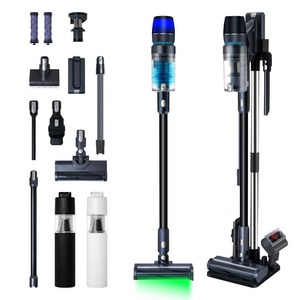 최신형 차이슨 무선 청소기 BLDC V50 자동충전 거치대 + 고사양 흡입력, BLDC V50, 혼합색상