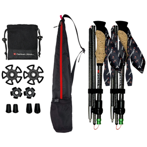 [엑스카본] MX-3 초슬림 카본 등산스틱 5단 접이식 초미니 초경량 손목스트랩 2개 1세트, 2개