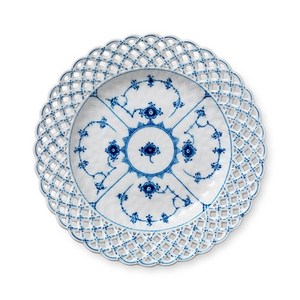 로얄 코펜하겐 블루 플루티드 풀레이스 오픈워크보더 플레이트 (25cm) 관부가세포함