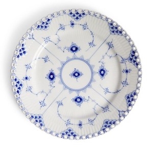 로얄 코펜하겐 블루 플루티드 풀 레이스 플레이트 접시 19cm