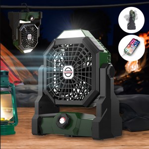 루트나인 고출력 BLDC 캠핑 탁상용 무선 선풍기, 그린+블랙, RN-X3 (일반형)