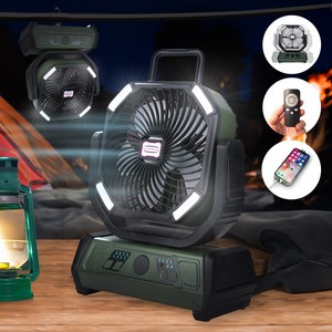 루트나인 고출력 BLDC 캠핑 탁상용 무선 선풍기, 그린, RN-X30 (고급형)