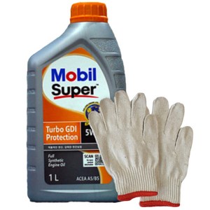 모빌원 GDI 5W30 모빌슈퍼 엔진오일, 1L, 5w30, 1개