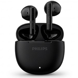 필립스 ENC 노이즈캔슬링 무선 블루투스 이어폰, TAT1139, 블랙, 26시간, 방수가능