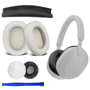 호환 고밀도 단백질가죽 소니 WH-1000XM5 이어패드 교체용 4종 풀세트