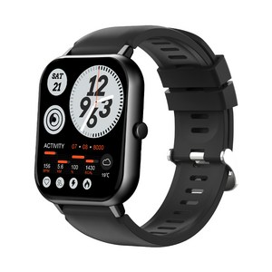 PEJE 운동 걸음 수 건강 관리 블루투스 통화 스마트워치 한국판, 검정색, 4.6cm, GPS + 블루투스