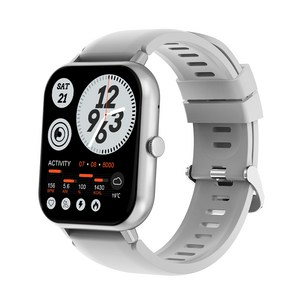 PEJE 운동 걸음 수 건강 관리 블루투스 통화 스마트워치 한국판, 은색, 4.6cm, GPS + 블루투스