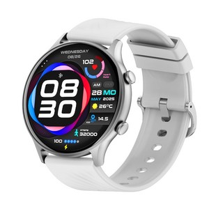 PEJE 운동 건강 24시간 모니터링 블루투스 통화 스마트워치, GPS + 블루투스, 4.9cm, 은색