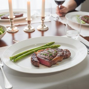 라크(RAK) 포셀린 호텔웨어 라인 타원 오발플레이트 32cm 1P, 1개, 화이트