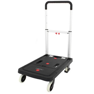 로티홈시스 플랫폼 핸드카트 브레이크형, 블랙, 1개