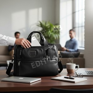 TUMI 투미 알파3 비즈니스 가죽  백 더블 엑스팬 오거나이저 브리프팩