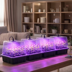 21세기트랜드 플랜팜 LED 새싹재배기 실내 재배 돔형 수경 모종트레이