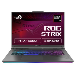 에이수스 2025 ROG 스트릭스 G18 라이젠9 라이젠 9000 시리즈 지포스 RTX 5060, Eclipse Gray, 1TB, 16GB, Free DOS, G814FM-S9020